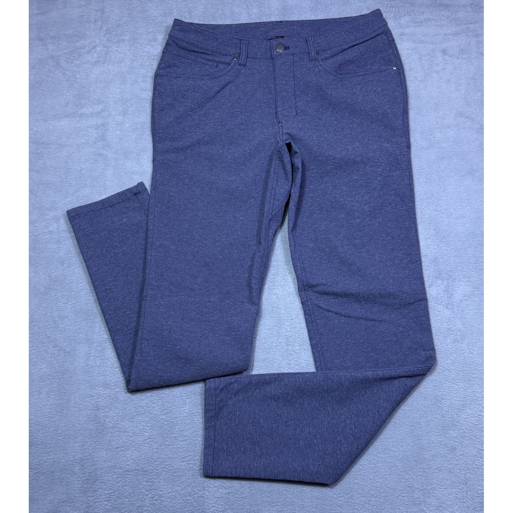Lululemon Pants Mens 32x33 ABC Slim Tech Canvas Blue Tapered Normcore Modern USA